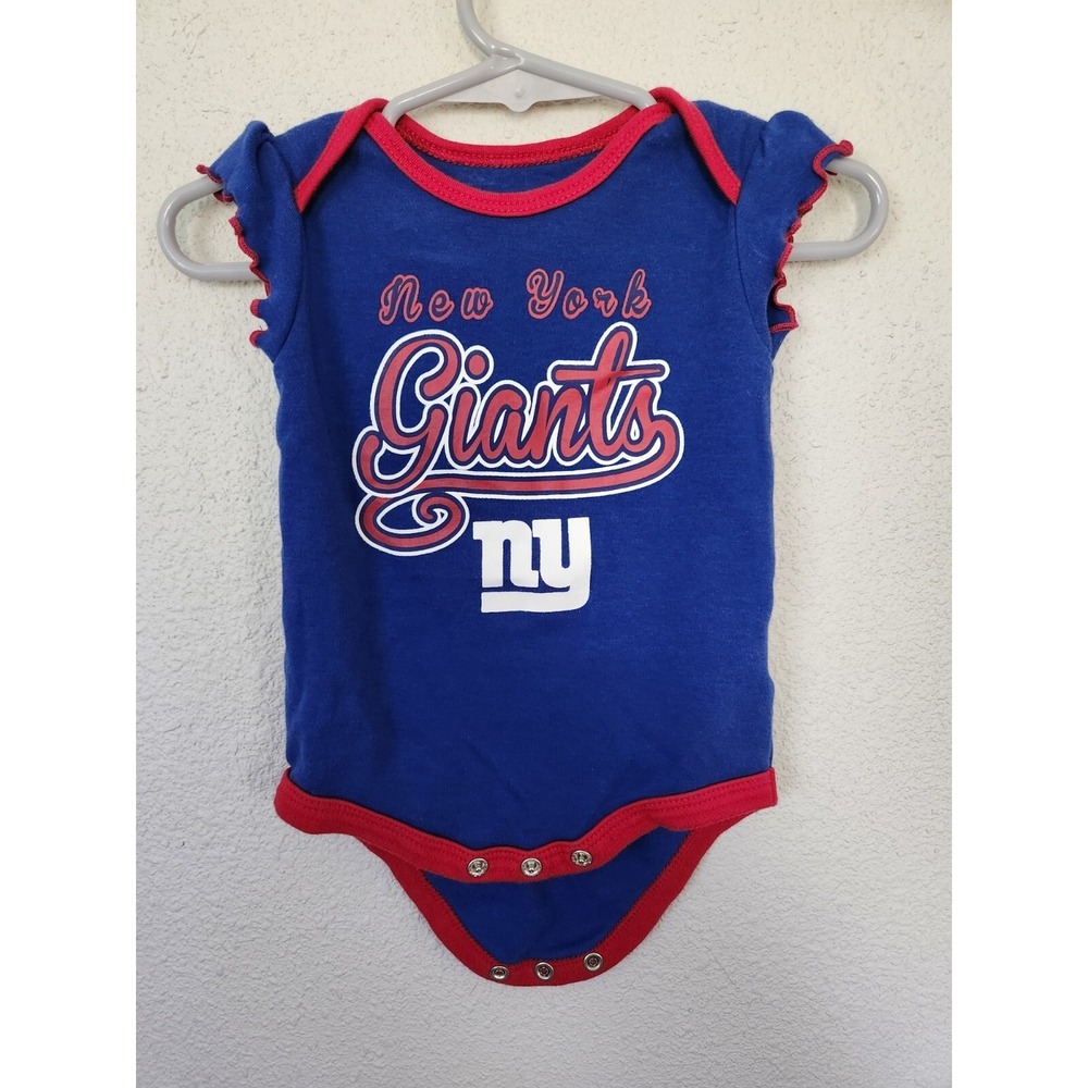 NFL Team Apparel Baby Girls One Piece Outfit New York Giants 3/6 Months